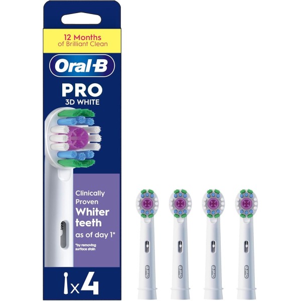 Oral-B Pro 3D Clean Toothbrush Heads, 4 Pack