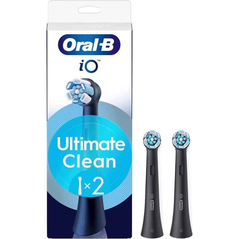 Oral-b iO Ultimate Clean Toothbrush Heads, 2 Pack, Black