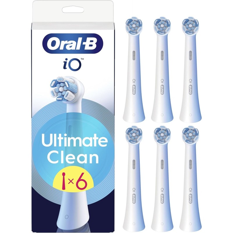 Oral-b iO Ultimate Clean Toothbrush Heads, 6 Pack, White