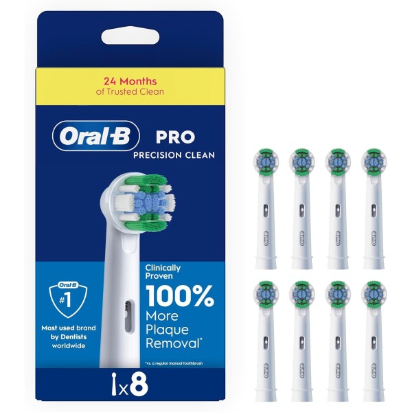 Oral-B Pro Precision Clean Toothbrush Heads, 8 Pack