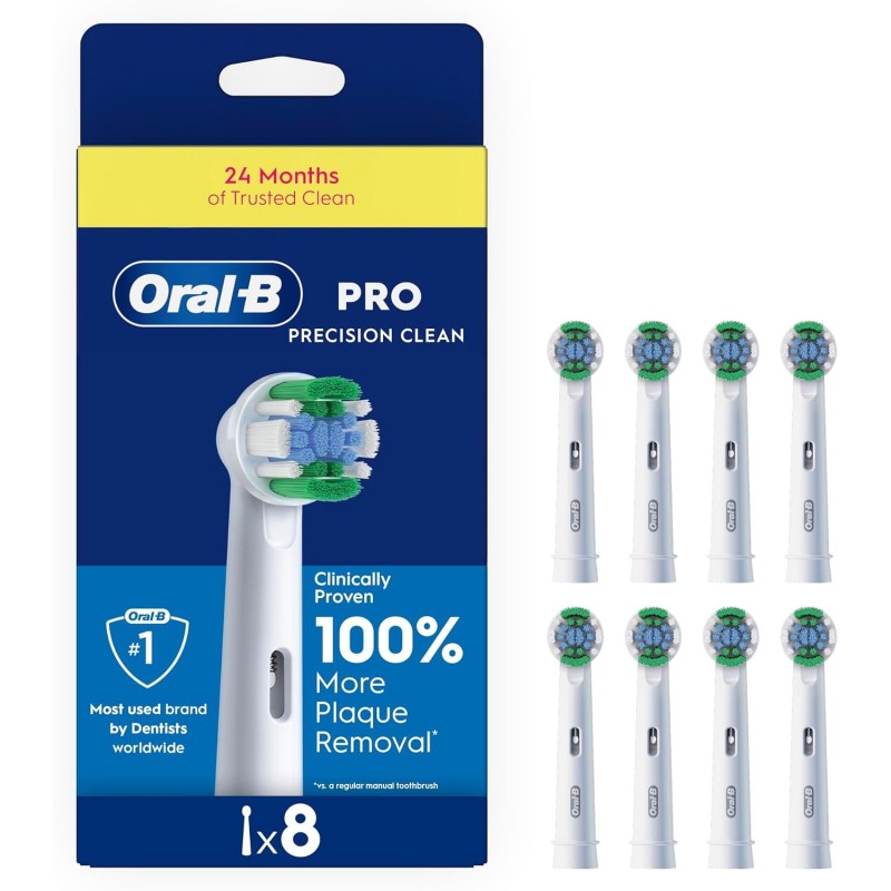 Oral-B Pro Precision Clean Toothbrush Heads, 8 Pack