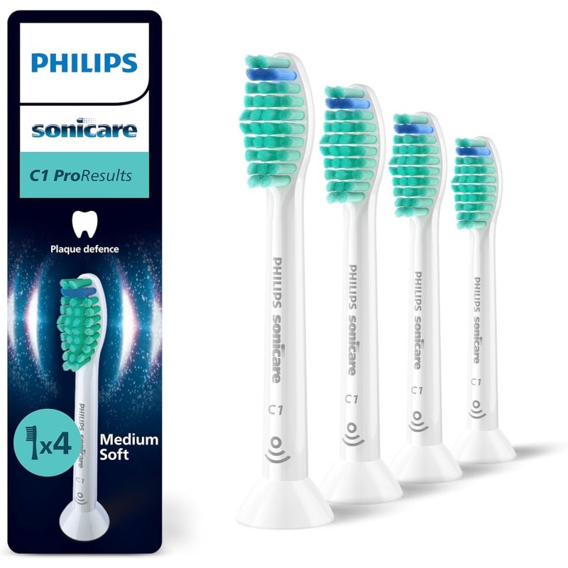 Philips Sonicare C1 ProResults Toothbrush Heads, 4 Pack, White